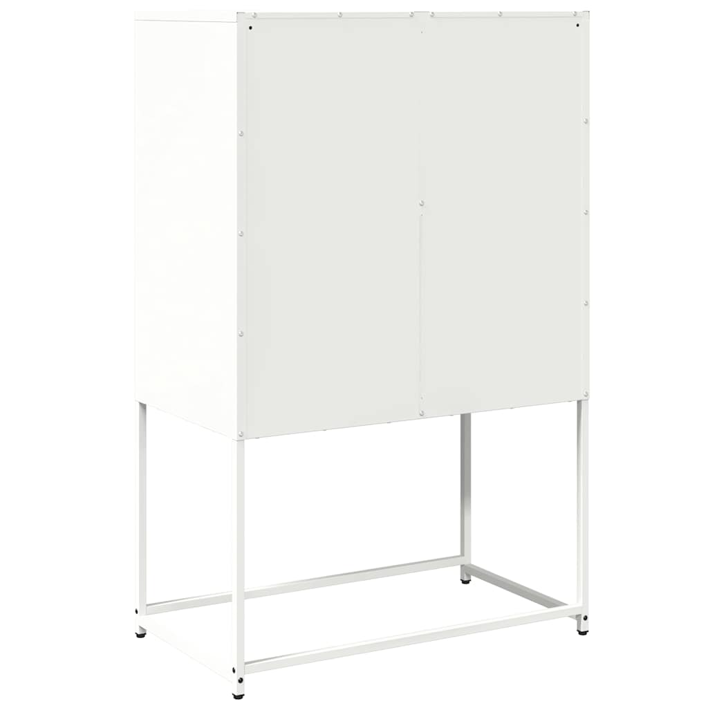vidaXL Komoda biała 68x39x107 cm stal