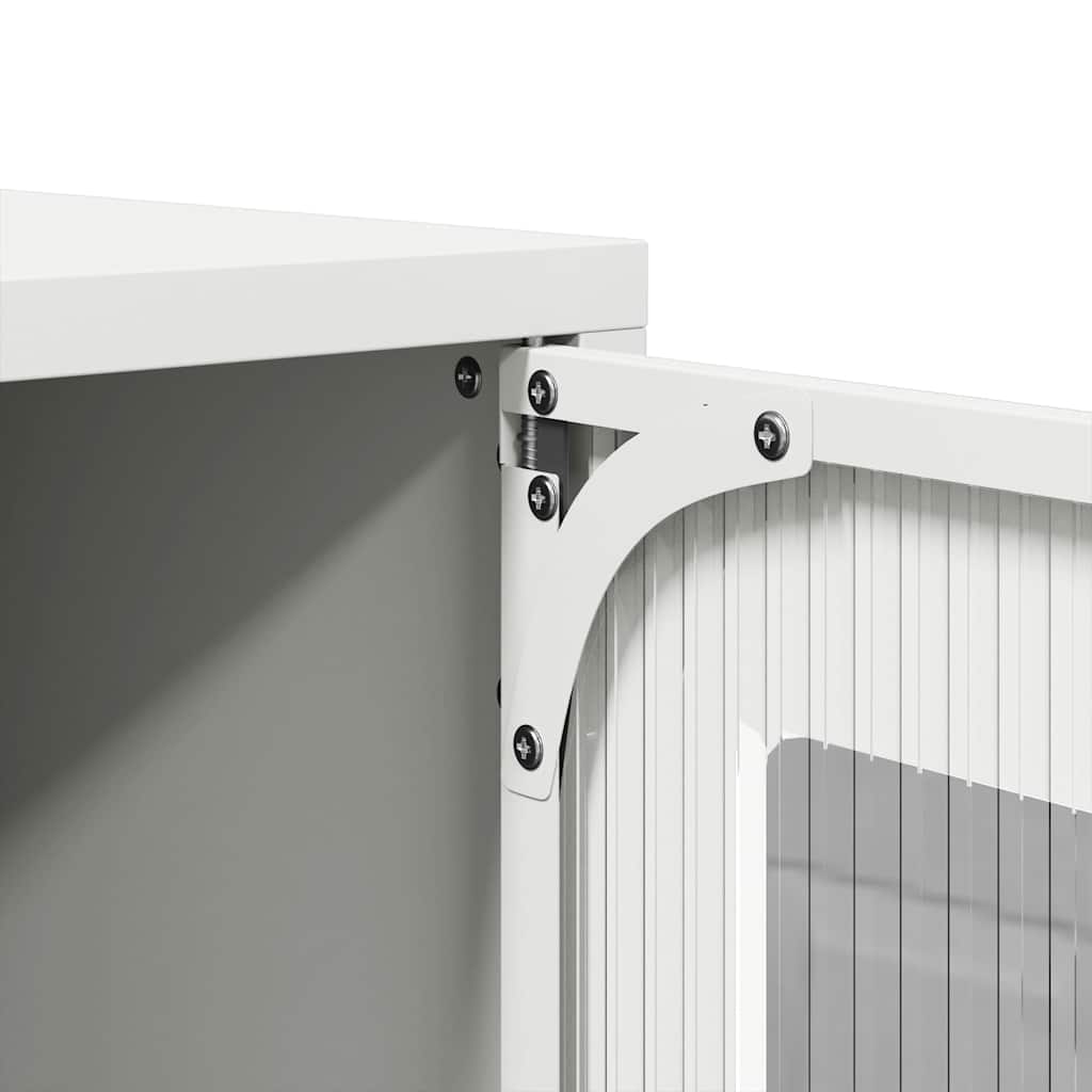 vidaXL Komoda biała 68x39x107 cm stal