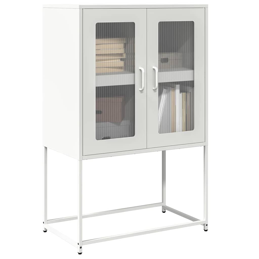 vidaXL Komoda biała 68x39x107 cm stal