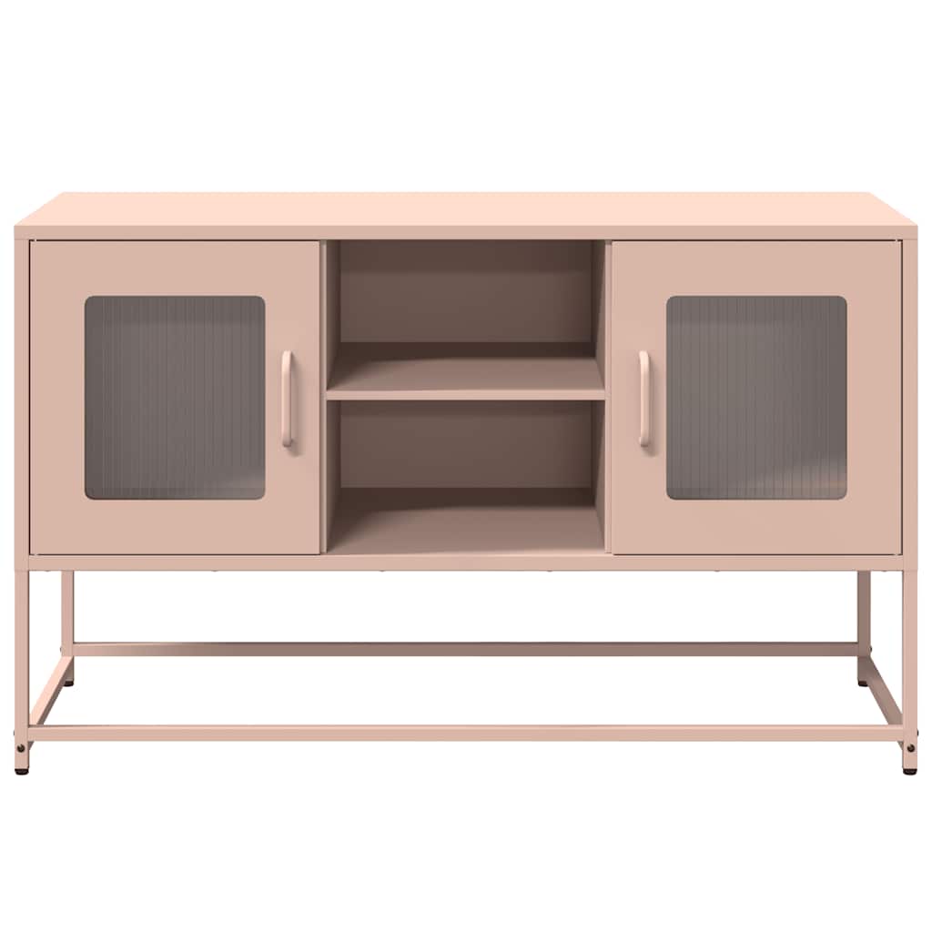 vidaXL Szafka pod telewizor, różowa, 100,5x39x60,5 cm, stalowa