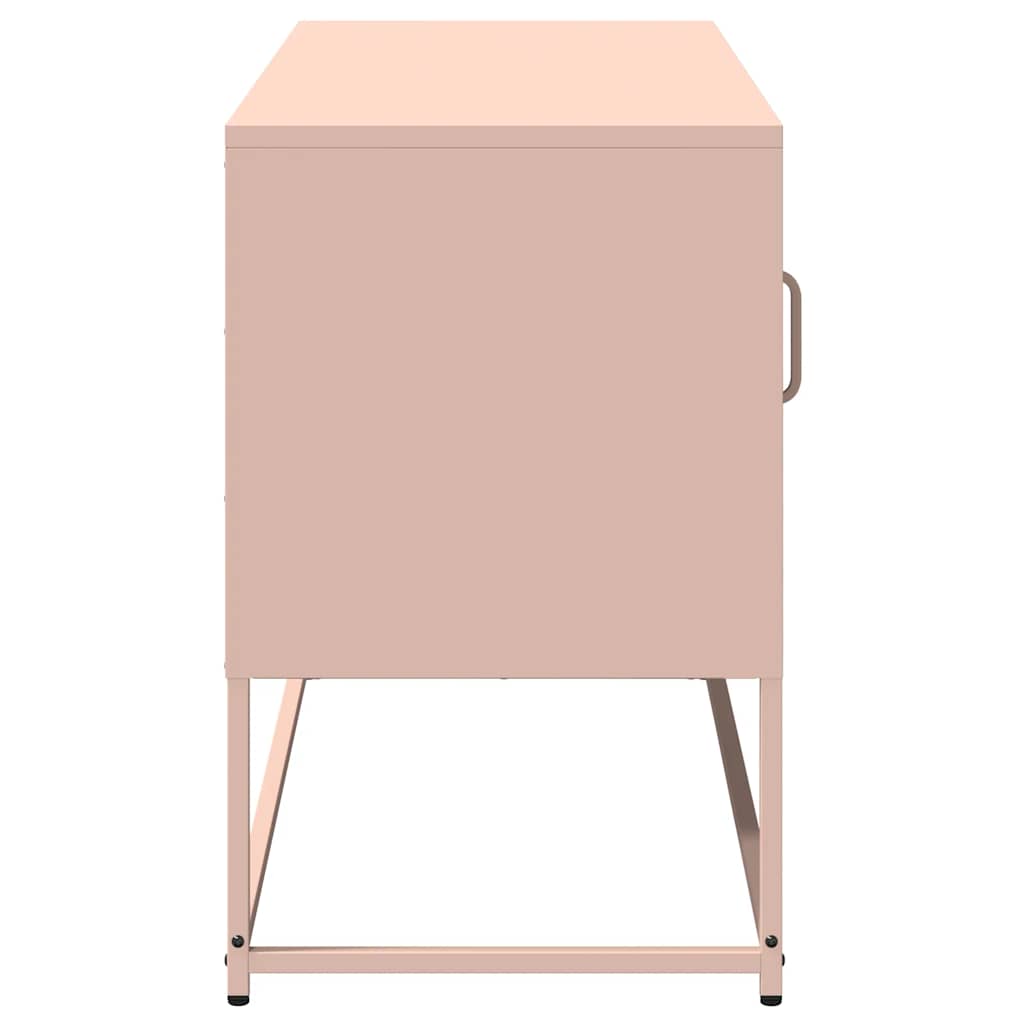 vidaXL Szafka pod telewizor, różowa, 100,5x39x60,5 cm, stalowa