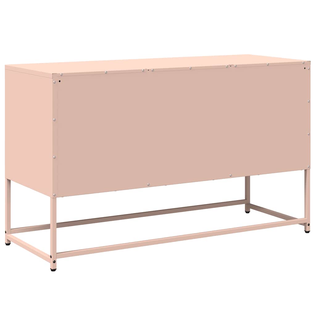 vidaXL Szafka pod telewizor, różowa, 100,5x39x60,5 cm, stalowa