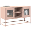 vidaXL Szafka pod telewizor, różowa, 100,5x39x60,5 cm, stalowa