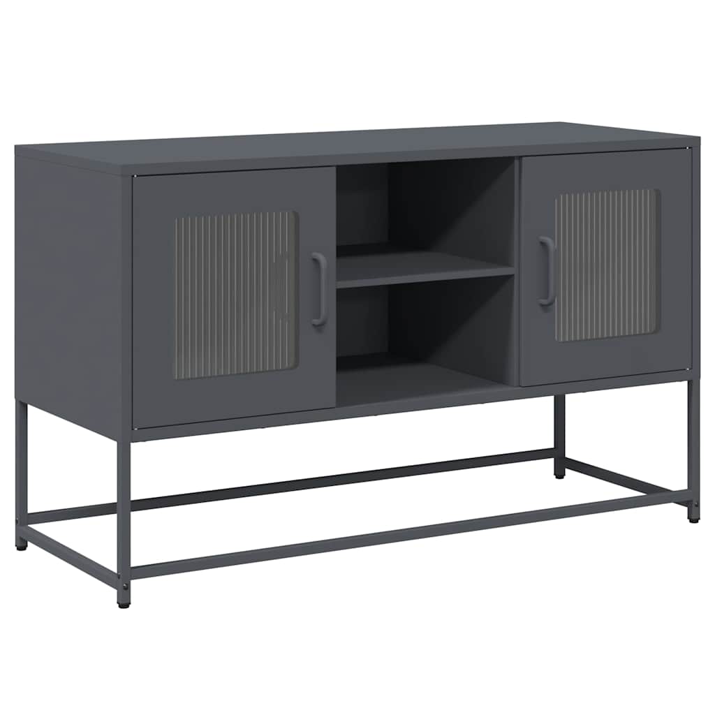 vidaXL Szafka pod telewizor, antracytowa, 100,5x39x60,5 cm, stalowa