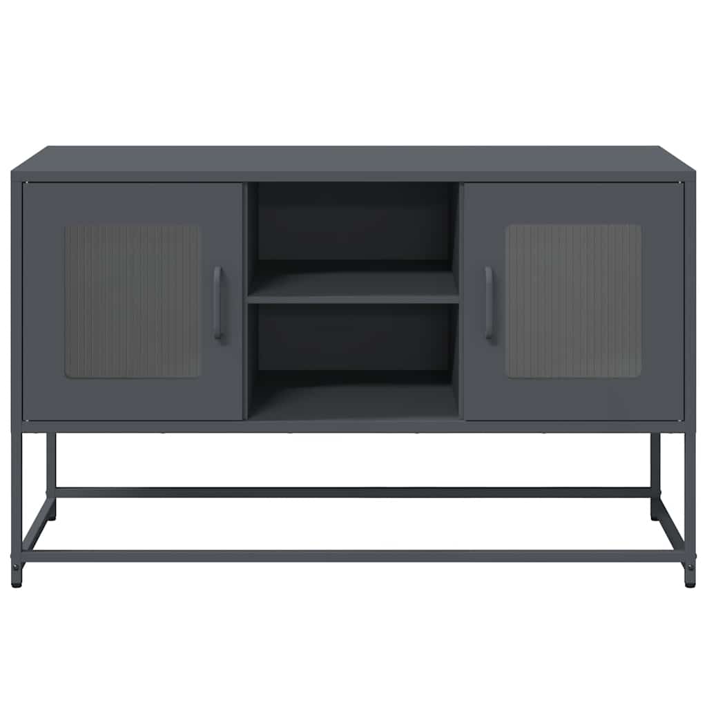 vidaXL Szafka pod telewizor, antracytowa, 100,5x39x60,5 cm, stalowa