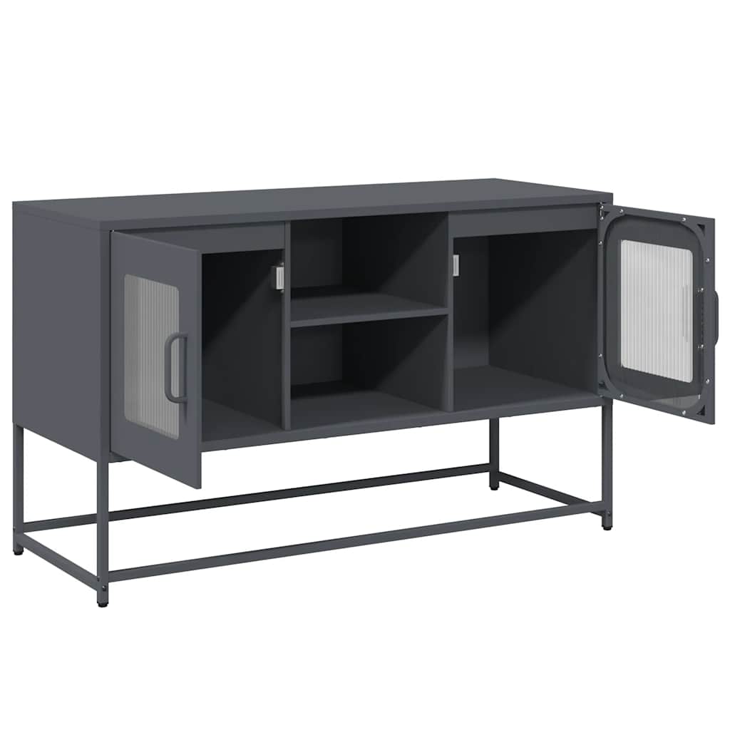 vidaXL Szafka pod telewizor, antracytowa, 100,5x39x60,5 cm, stalowa