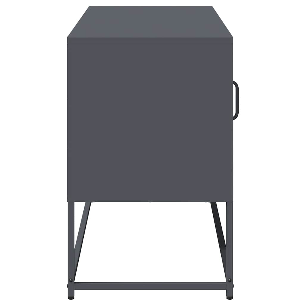 vidaXL Szafka pod telewizor, antracytowa, 100,5x39x60,5 cm, stalowa