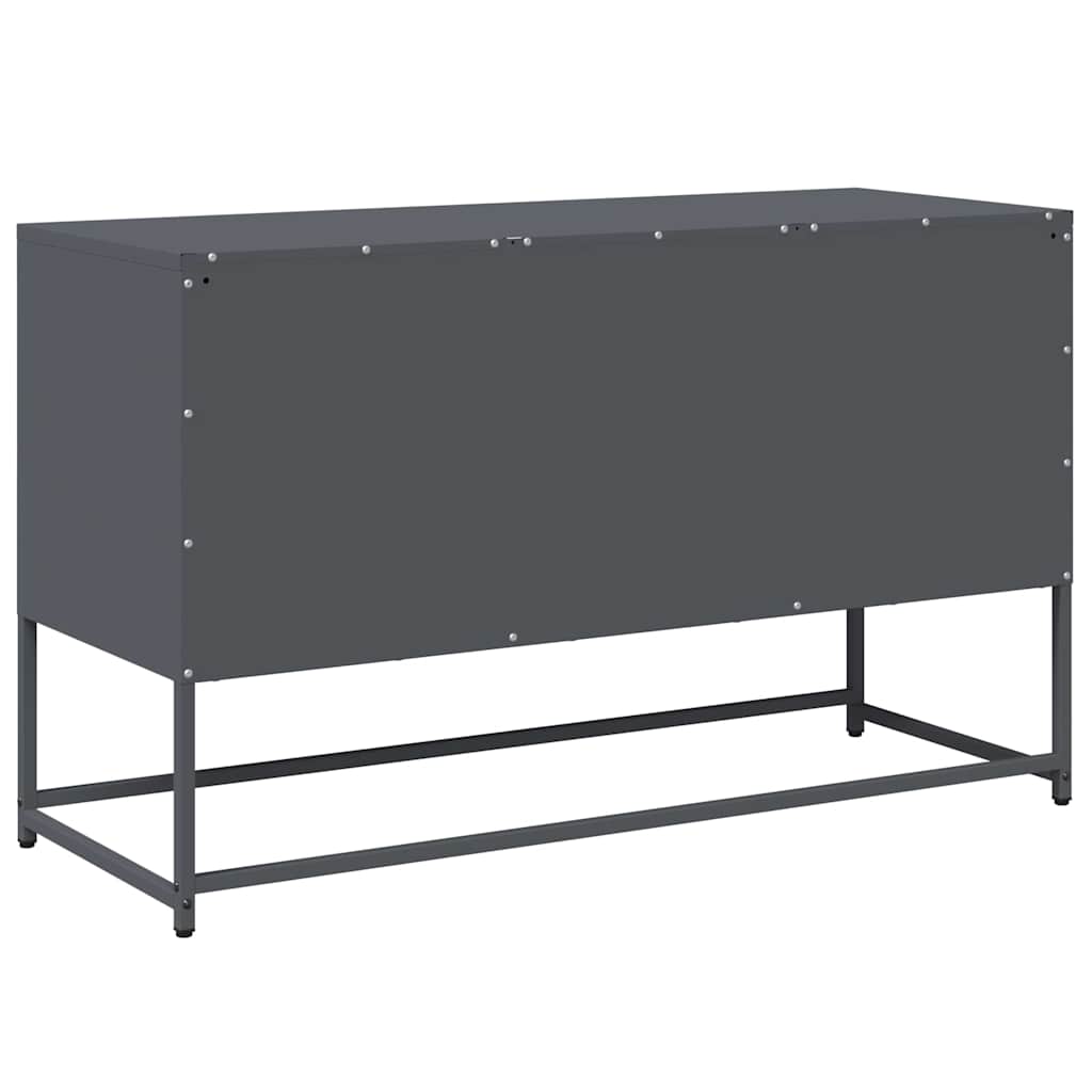 vidaXL Szafka pod telewizor, antracytowa, 100,5x39x60,5 cm, stalowa