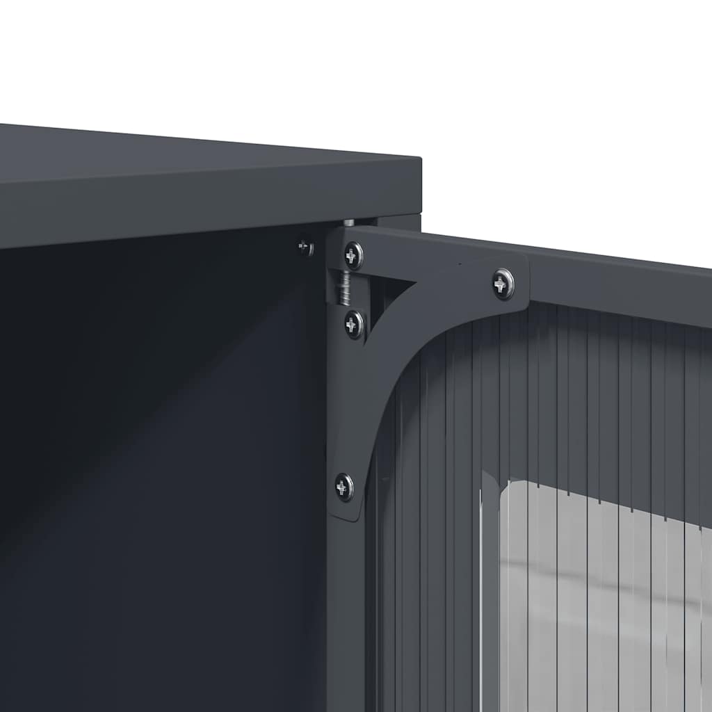 vidaXL Szafka pod telewizor, antracytowa, 100,5x39x60,5 cm, stalowa