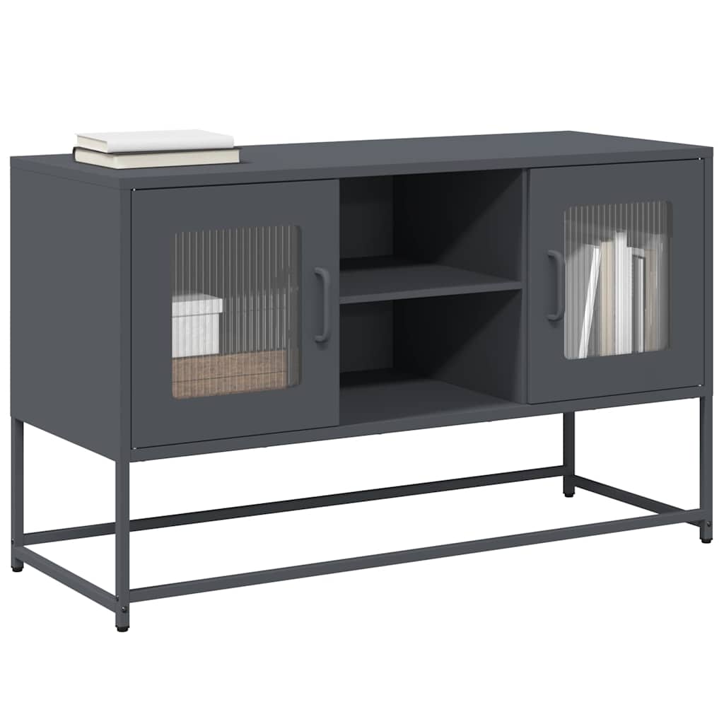 vidaXL Szafka pod telewizor, antracytowa, 100,5x39x60,5 cm, stalowa