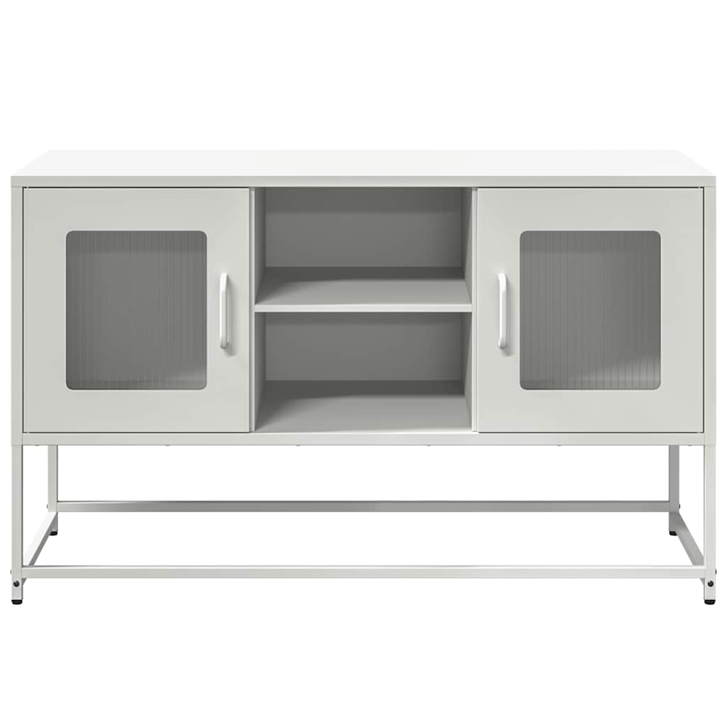 vidaXL Szafka pod telewizor, biała, 100,5x39x60,5 cm, stalowa