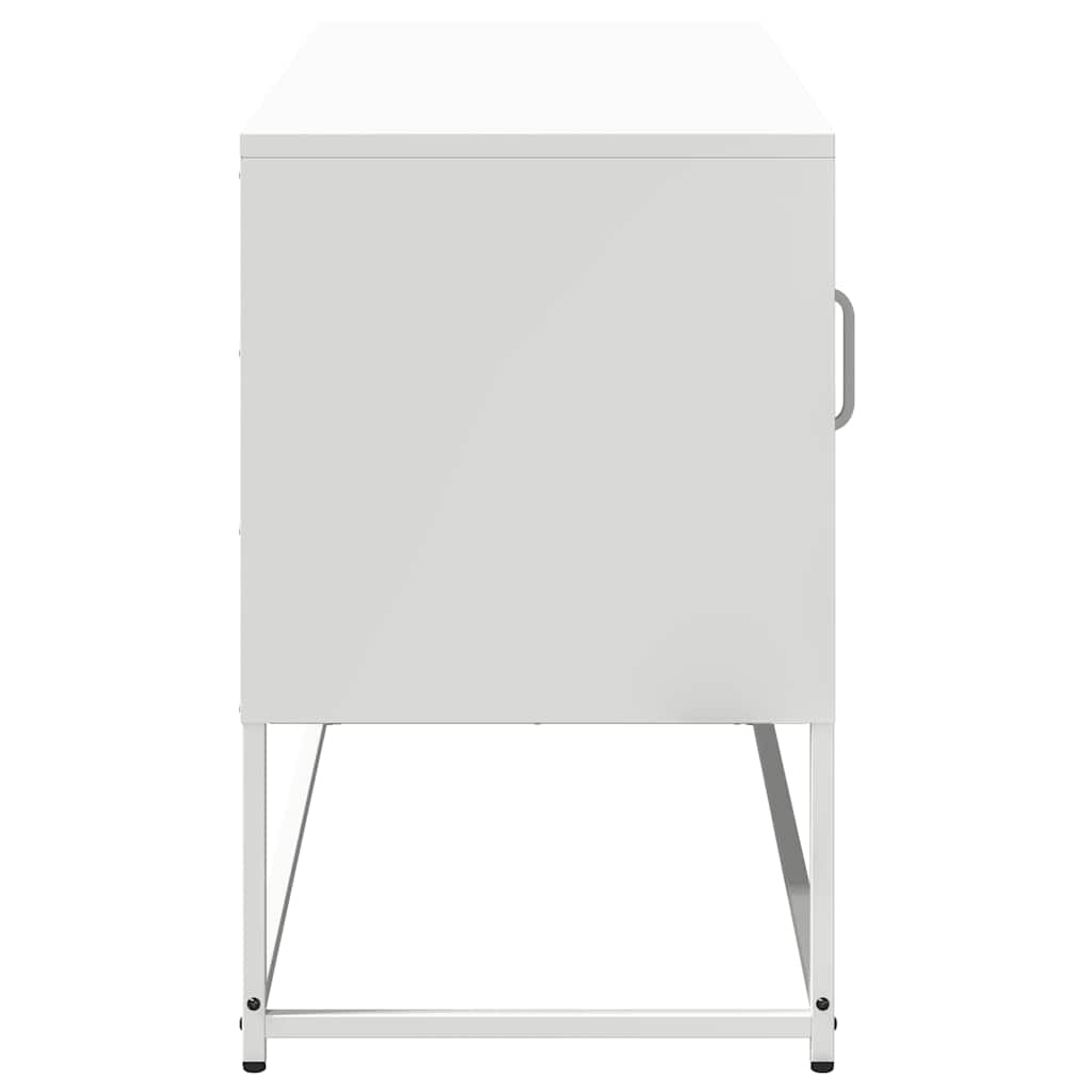vidaXL Szafka pod telewizor, biała, 100,5x39x60,5 cm, stalowa