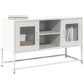 vidaXL Szafka pod telewizor, biała, 100,5x39x60,5 cm, stalowa