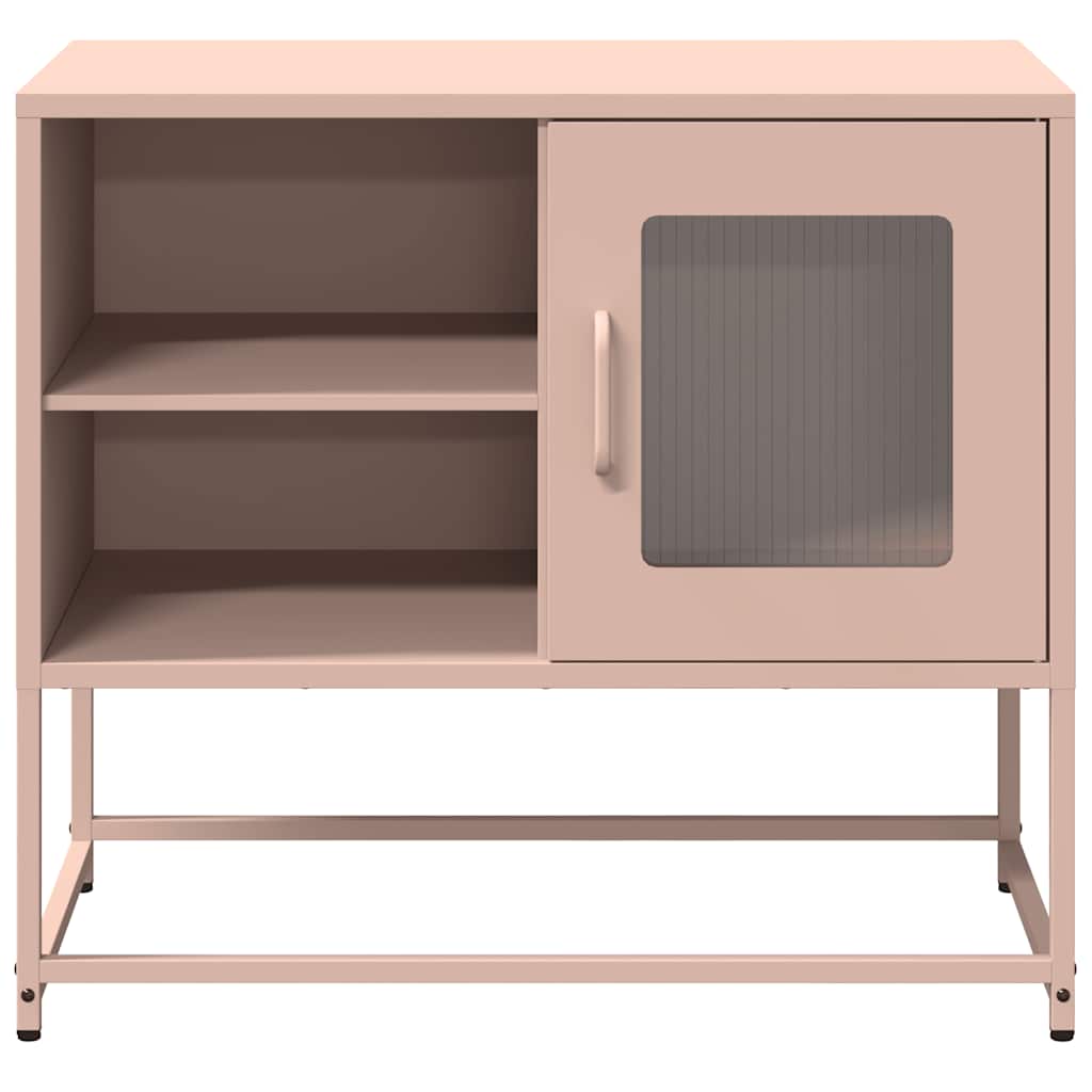 vidaXL Szafka pod telewizor, różowa, 68x39x60,5 cm, stalowa