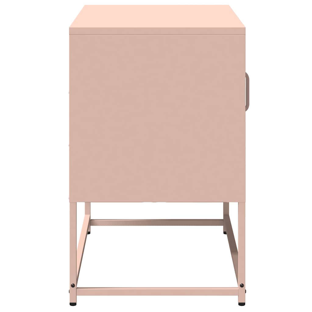 vidaXL Szafka pod telewizor, różowa, 68x39x60,5 cm, stalowa