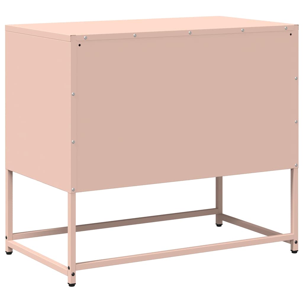 vidaXL Szafka pod telewizor, różowa, 68x39x60,5 cm, stalowa