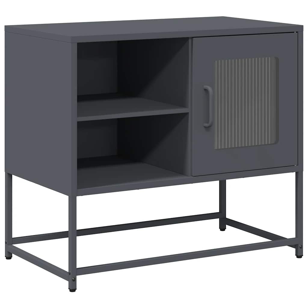 vidaXL Szafka pod telewizor, antracytowa, 68x39x60,5 cm, stalowa