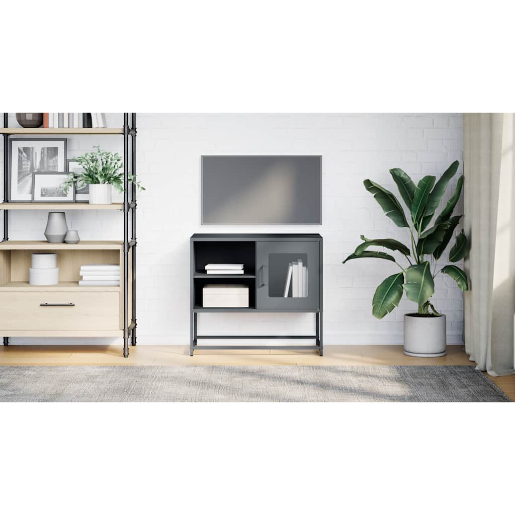 vidaXL Szafka pod telewizor, antracytowa, 68x39x60,5 cm, stalowa