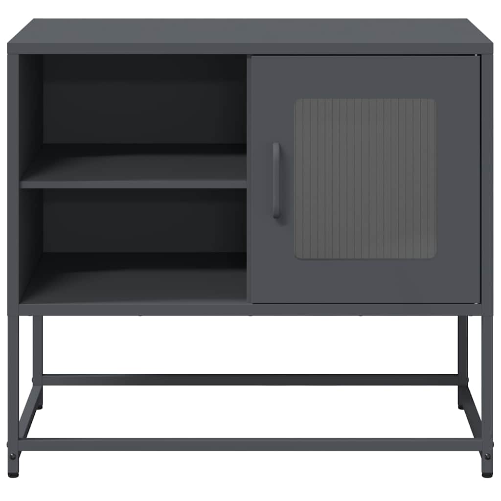 vidaXL Szafka pod telewizor, antracytowa, 68x39x60,5 cm, stalowa