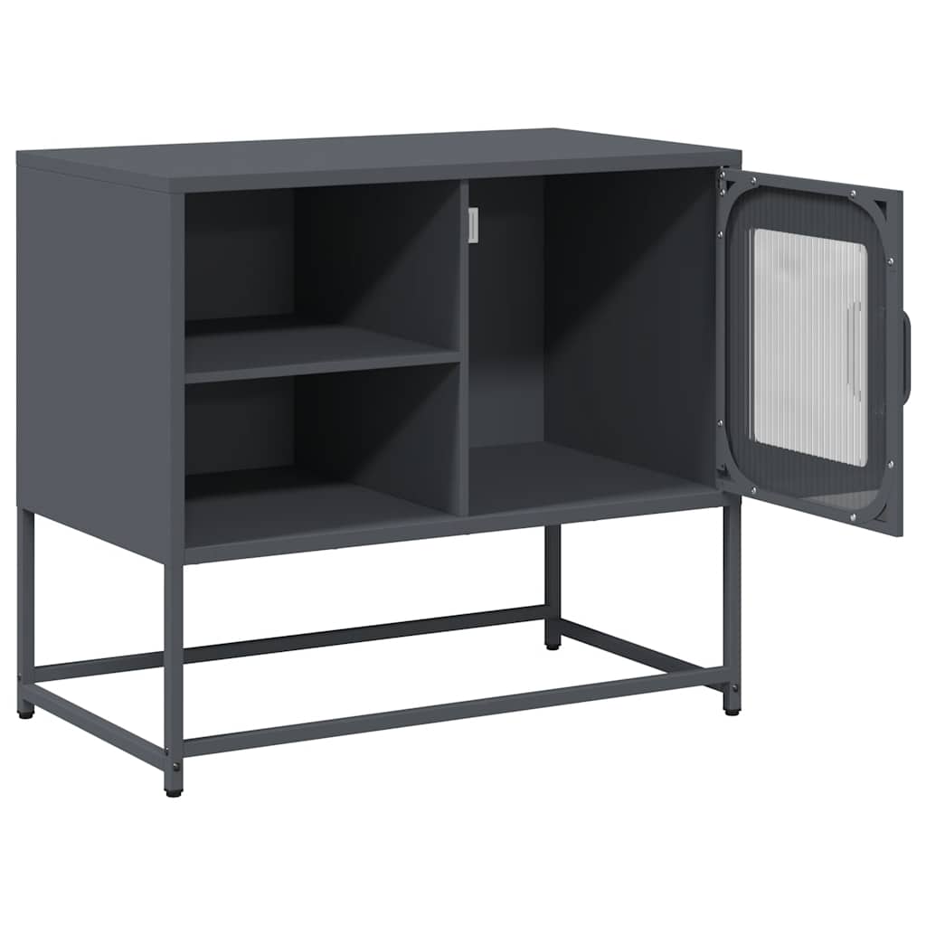 vidaXL Szafka pod telewizor, antracytowa, 68x39x60,5 cm, stalowa