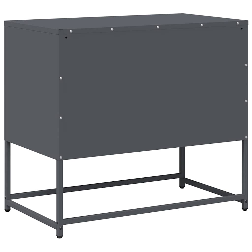 vidaXL Szafka pod telewizor, antracytowa, 68x39x60,5 cm, stalowa