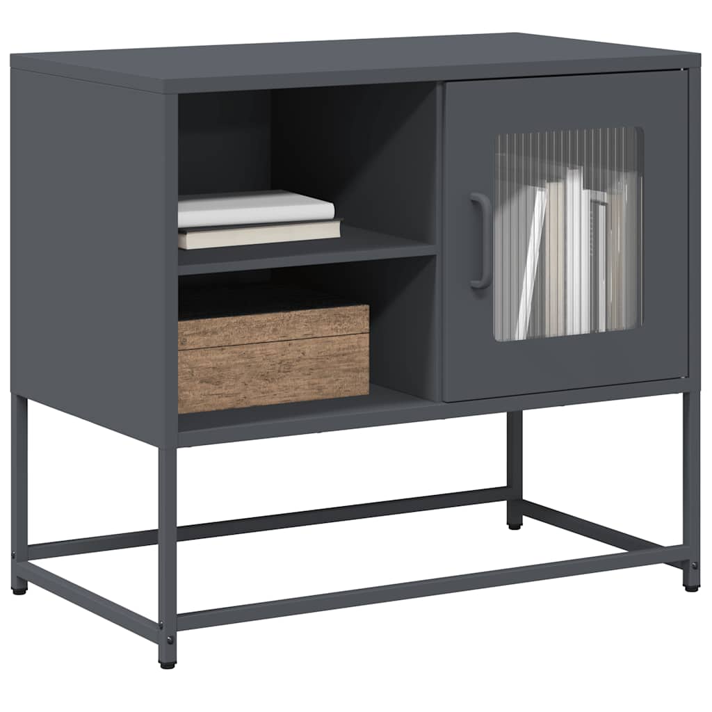 vidaXL Szafka pod telewizor, antracytowa, 68x39x60,5 cm, stalowa