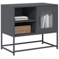 vidaXL Szafka pod telewizor, antracytowa, 68x39x60,5 cm, stalowa