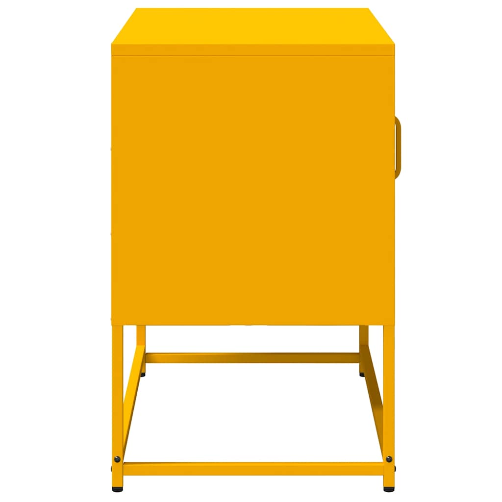 vidaXL Szafka pod telewizor, musztardowa, 68x39x60,5 cm, stalowa