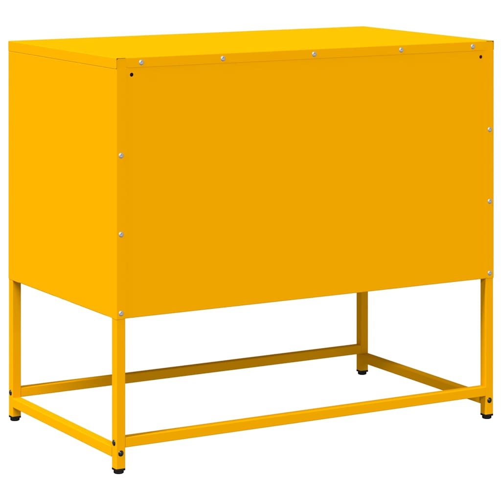vidaXL Szafka pod telewizor, musztardowa, 68x39x60,5 cm, stalowa