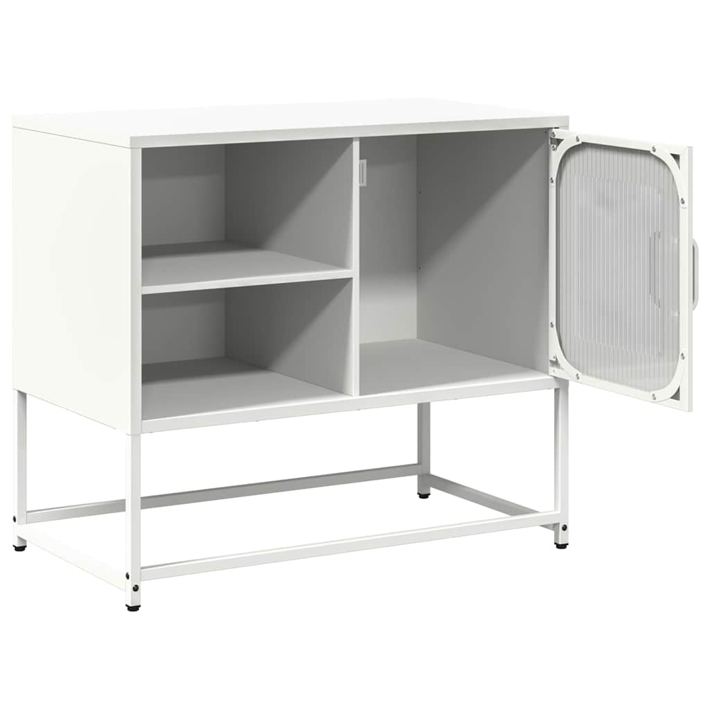 vidaXL Szafka pod telewizor, biała, 68x39x60,5 cm, stalowa