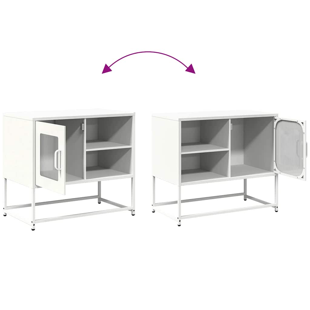 vidaXL Szafka pod telewizor, biała, 68x39x60,5 cm, stalowa