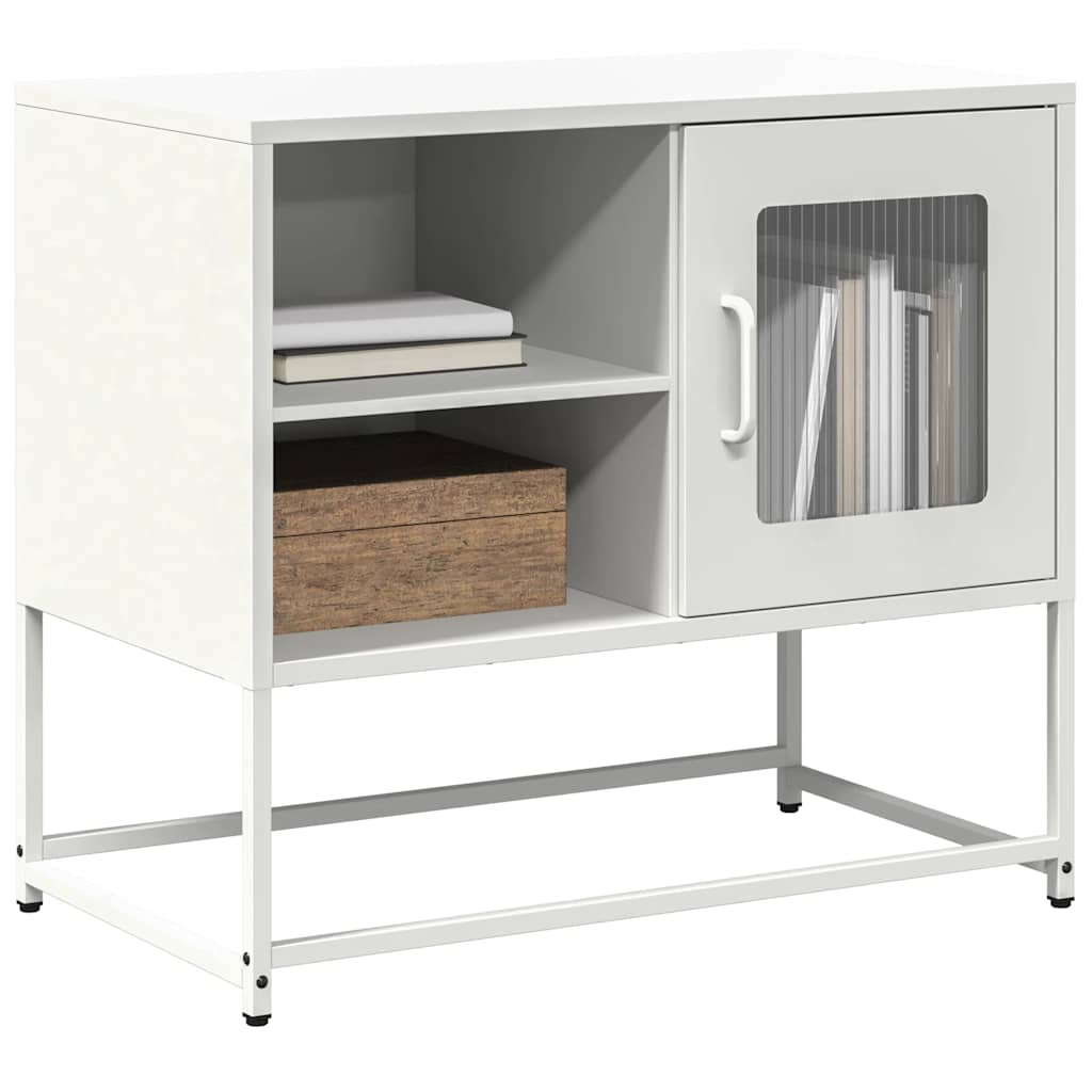 vidaXL Szafka pod telewizor, biała, 68x39x60,5 cm, stalowa