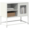 vidaXL Szafka pod telewizor, biała, 68x39x60,5 cm, stalowa