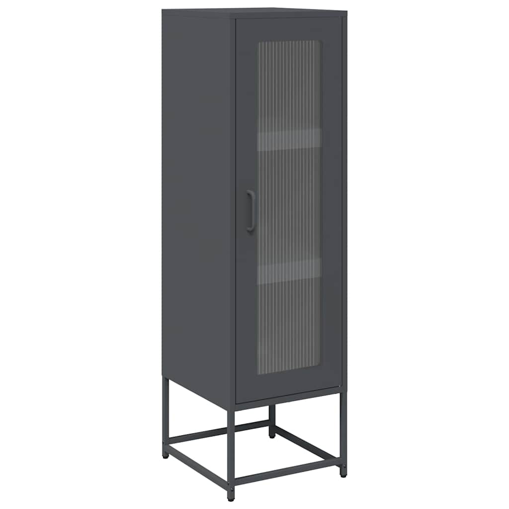 vidaXL Komoda wysoka Antracyt 36x39x123 cm Stal walcowana na zimno