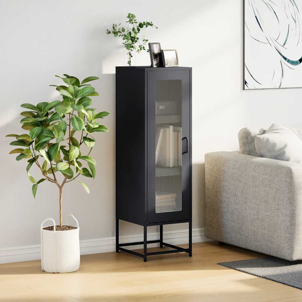 vidaXL Komoda wysoka Antracyt 36x39x123 cm Stal walcowana na zimno