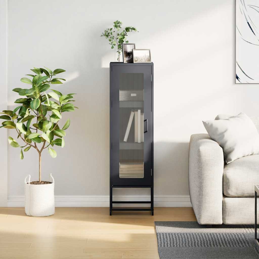 vidaXL Komoda wysoka Antracyt 36x39x123 cm Stal walcowana na zimno