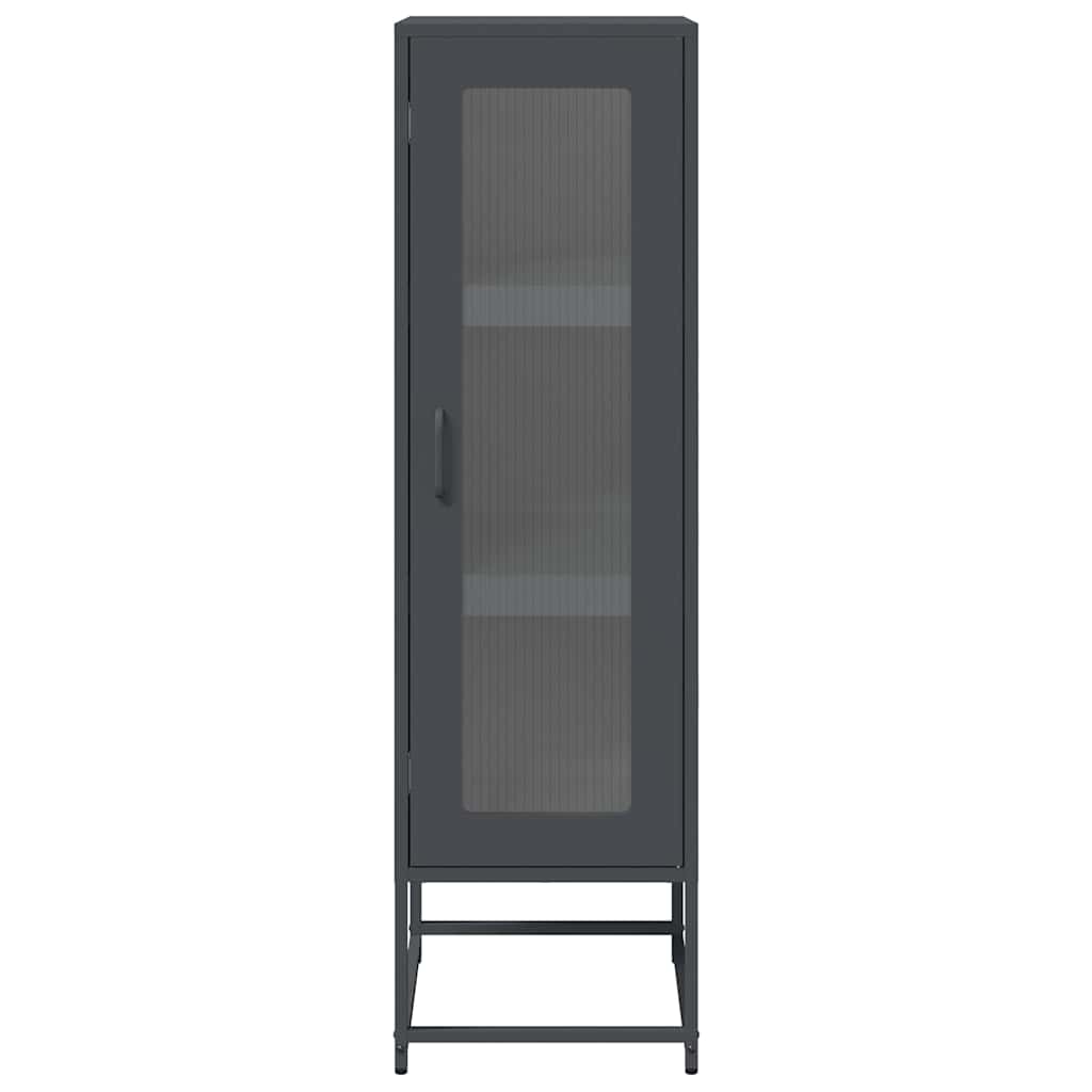 vidaXL Komoda wysoka Antracyt 36x39x123 cm Stal walcowana na zimno