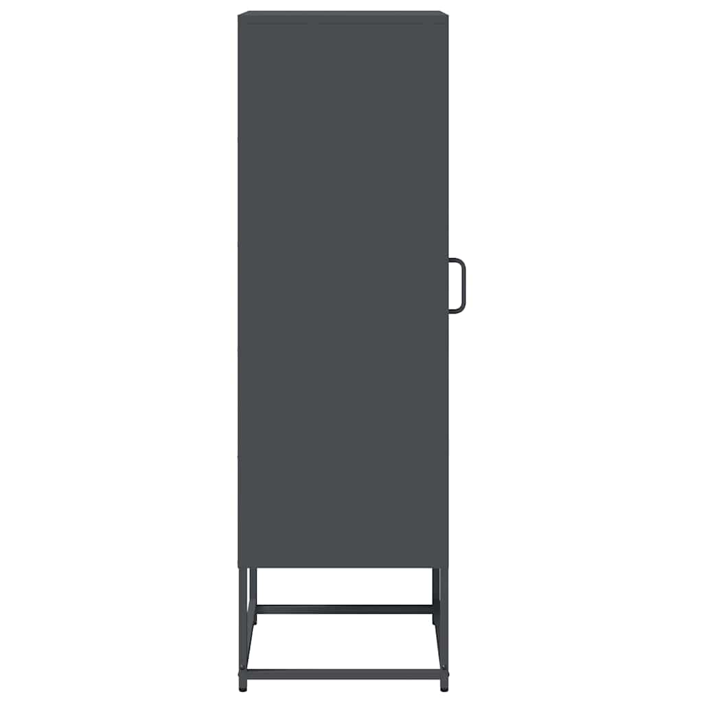 vidaXL Komoda wysoka Antracyt 36x39x123 cm Stal walcowana na zimno