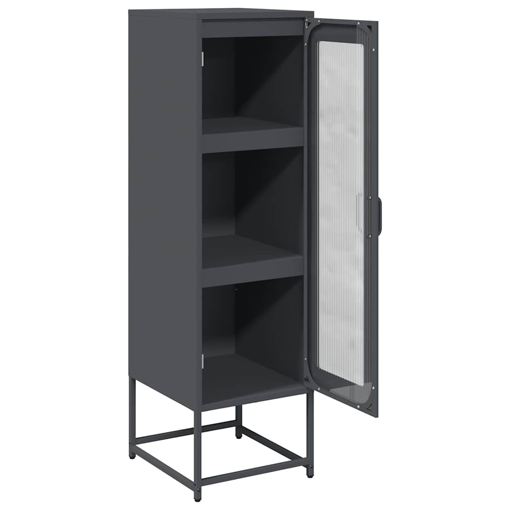 vidaXL Komoda wysoka Antracyt 36x39x123 cm Stal walcowana na zimno