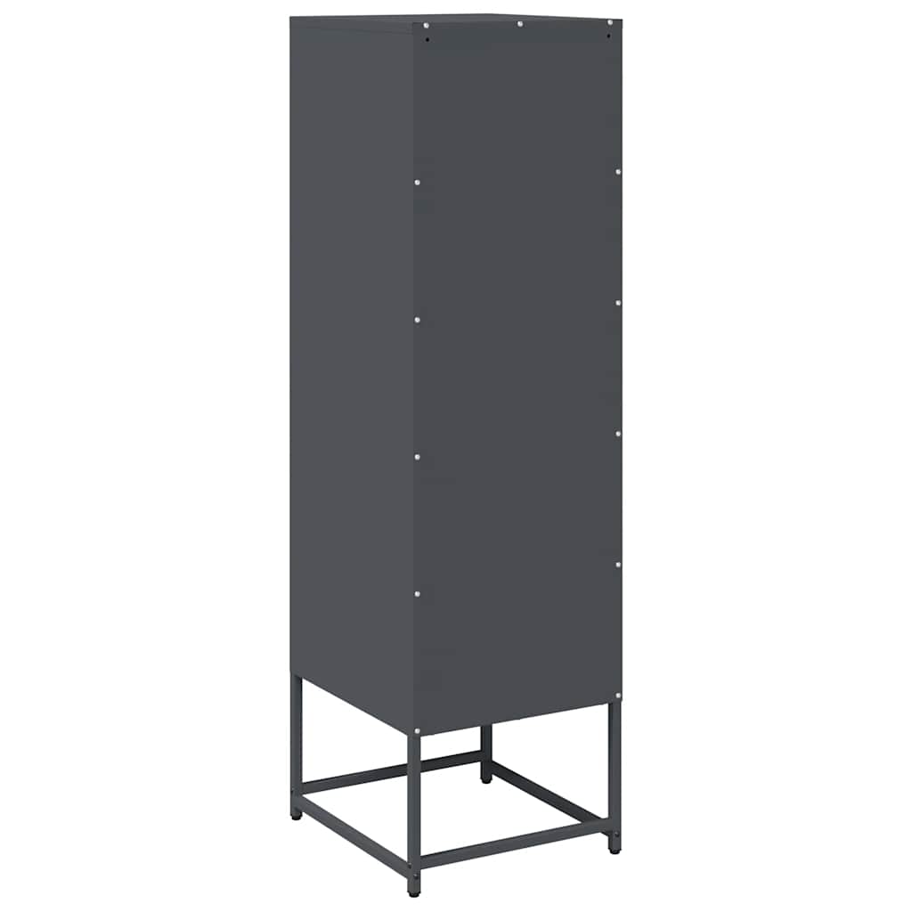 vidaXL Komoda wysoka Antracyt 36x39x123 cm Stal walcowana na zimno