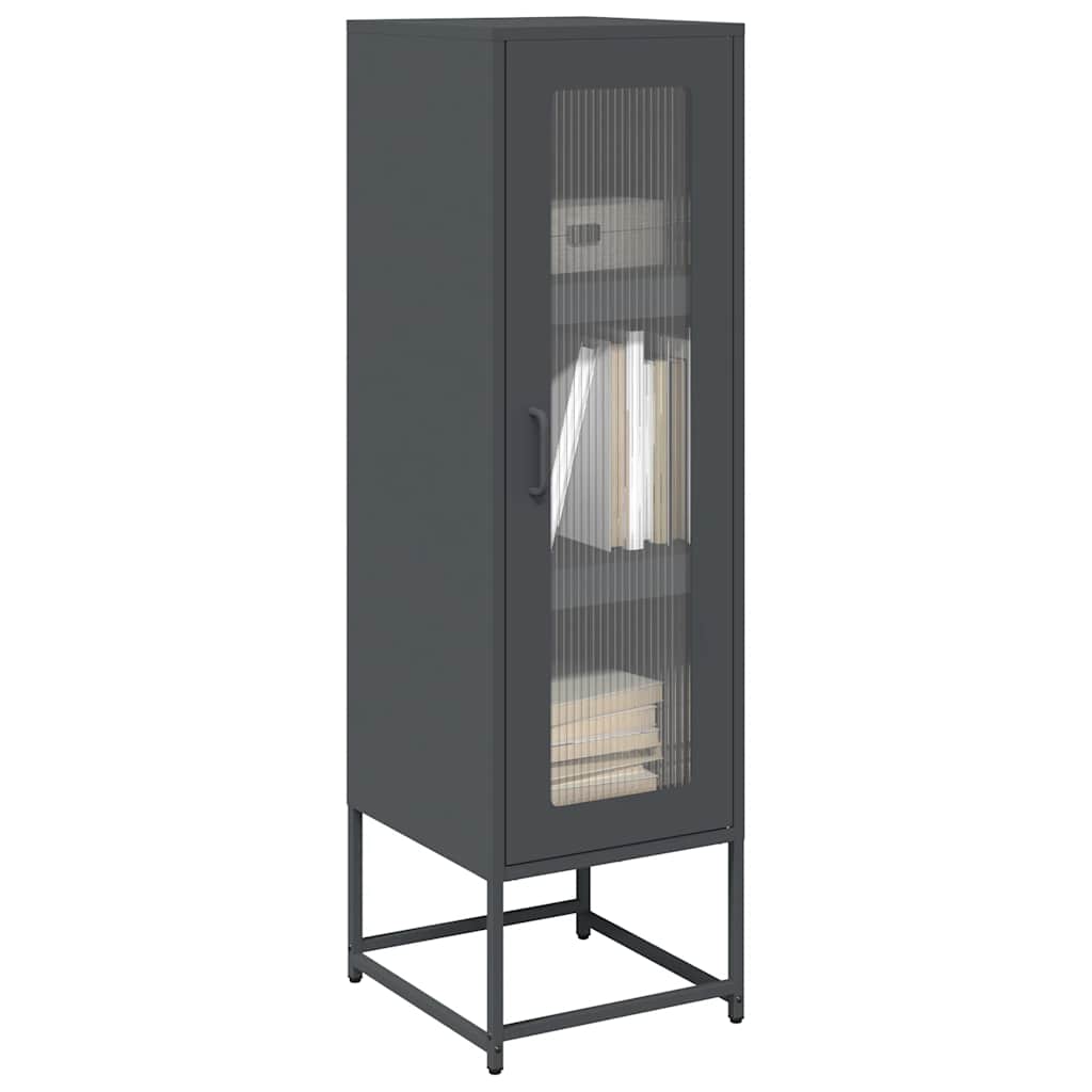 vidaXL Komoda wysoka Antracyt 36x39x123 cm Stal walcowana na zimno