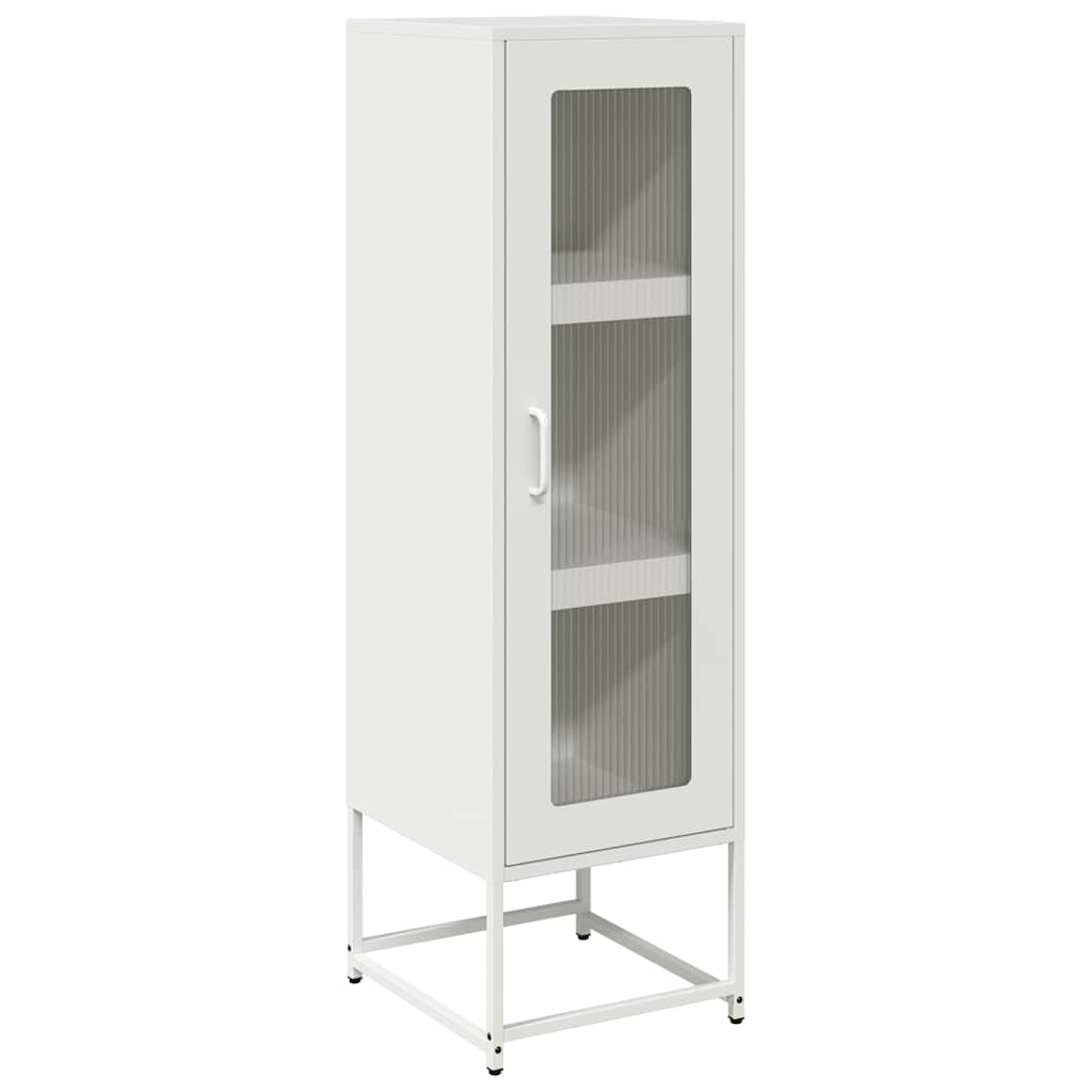 vidaXL Komoda biała 36x39x123 cm Stal walcowana na zimno