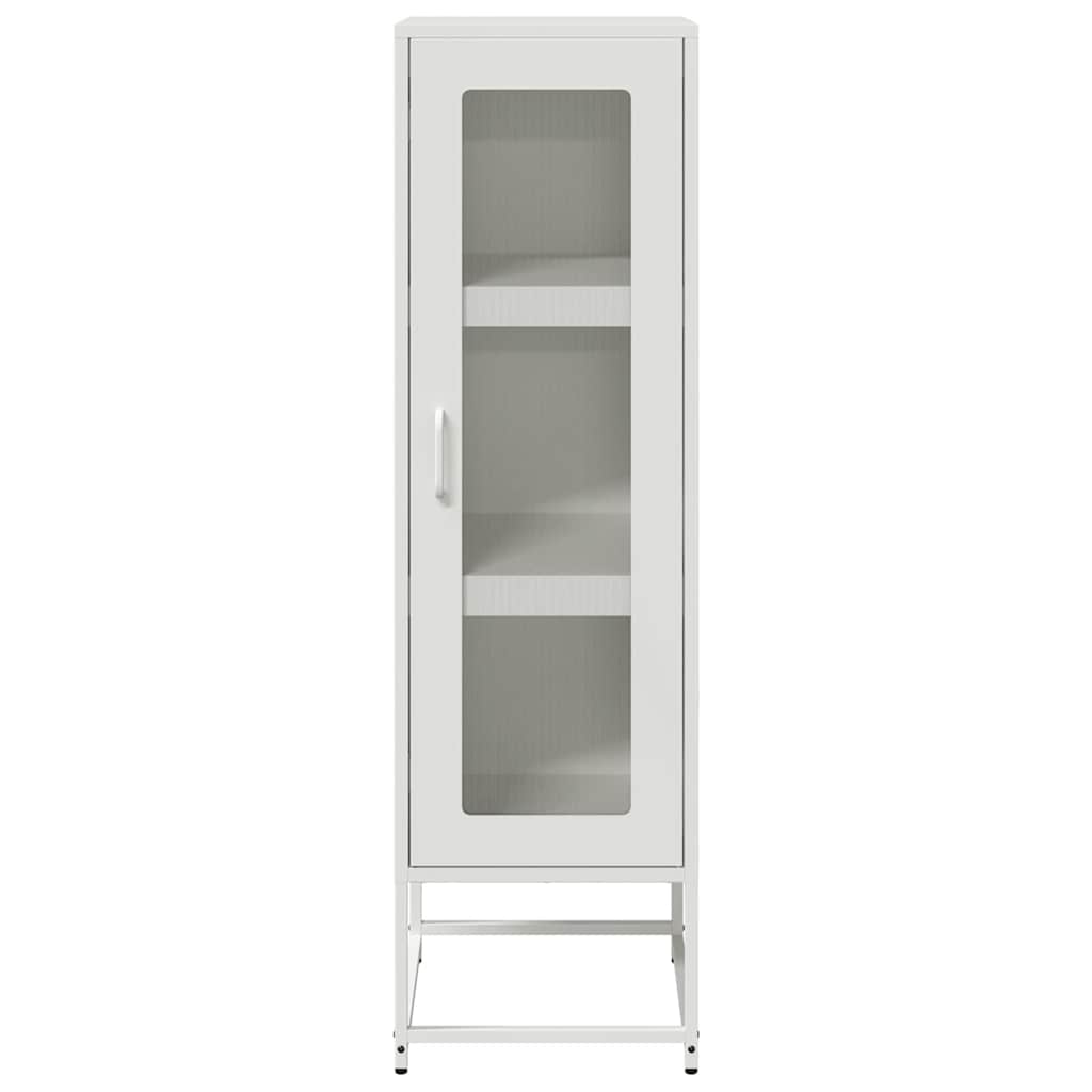 vidaXL Komoda biała 36x39x123 cm Stal walcowana na zimno