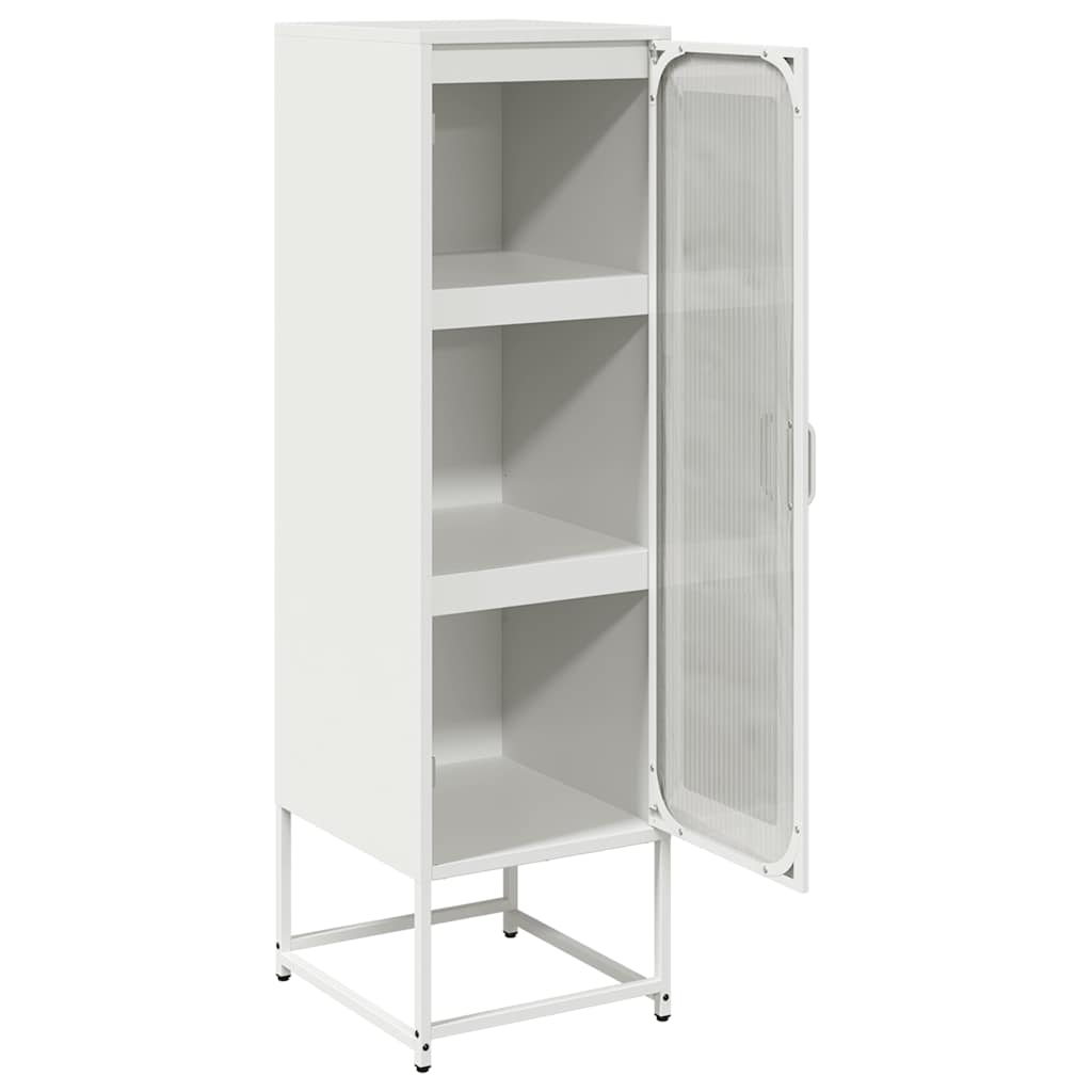 vidaXL Komoda biała 36x39x123 cm Stal walcowana na zimno