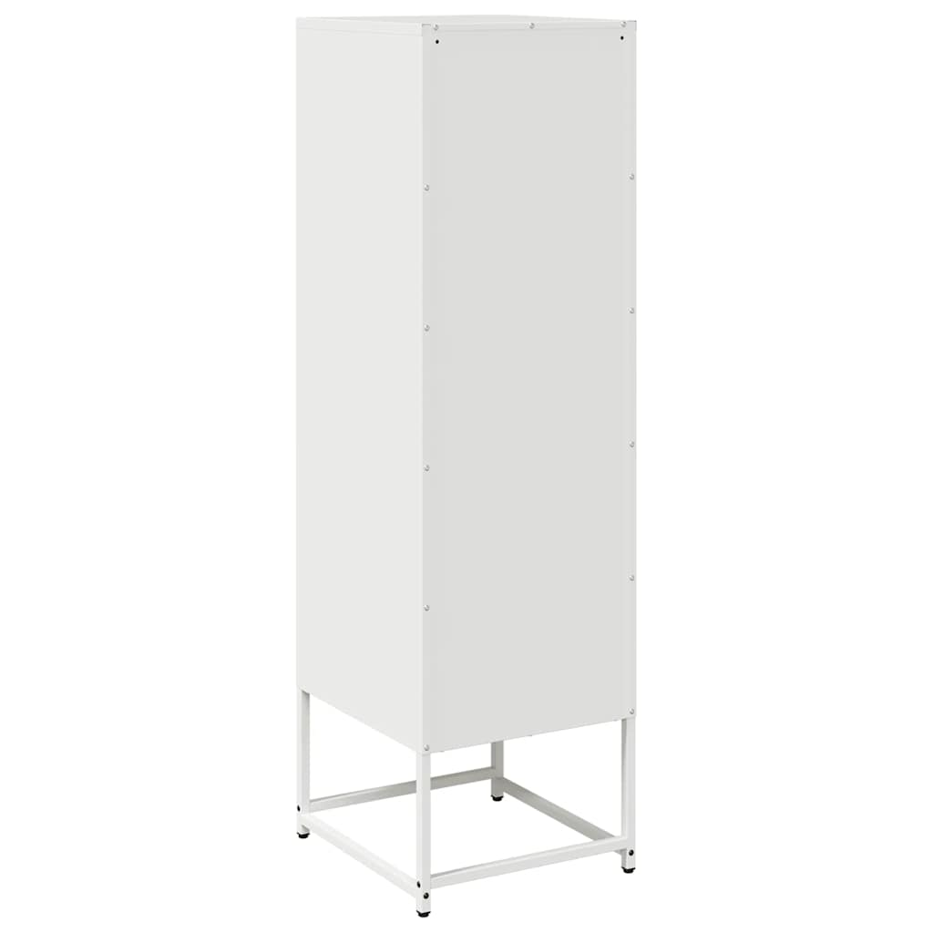 vidaXL Komoda biała 36x39x123 cm Stal walcowana na zimno