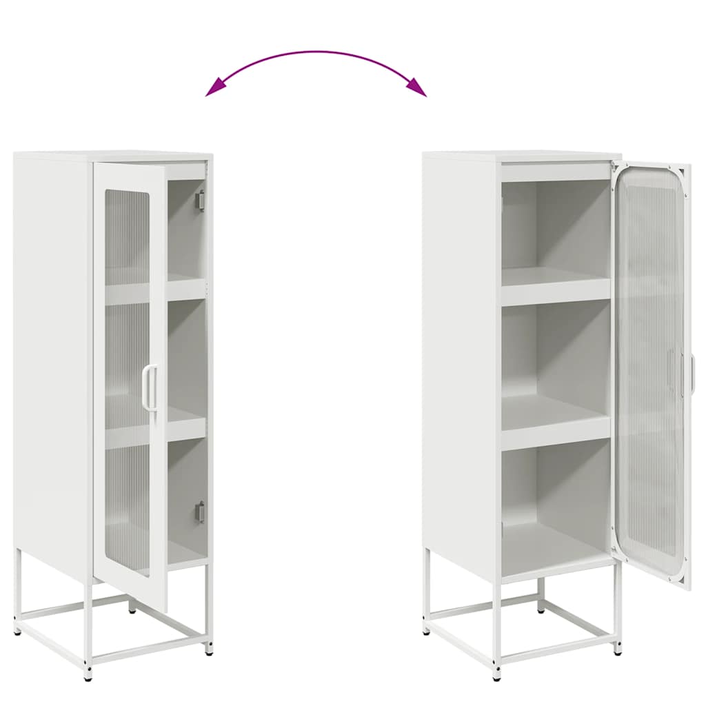 vidaXL Komoda biała 36x39x123 cm Stal walcowana na zimno