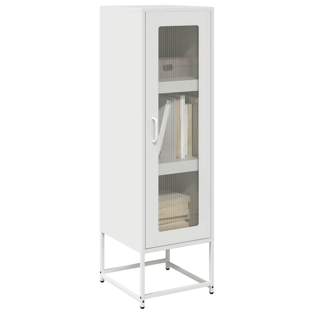 vidaXL Komoda biała 36x39x123 cm Stal walcowana na zimno
