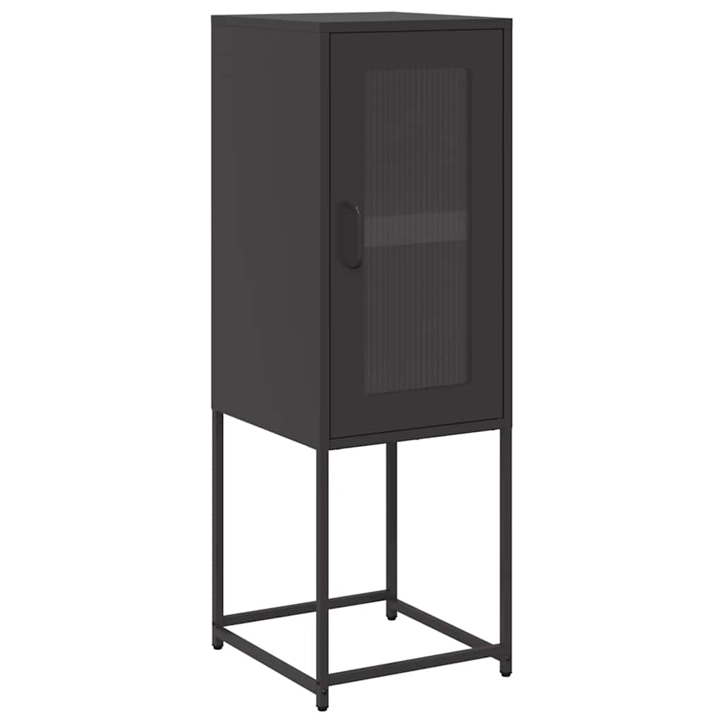 vidaXL Komoda Czarna 36x39x107 cm Stal walcowana na zimno
