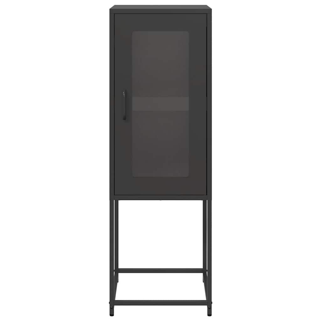 vidaXL Komoda Czarna 36x39x107 cm Stal walcowana na zimno