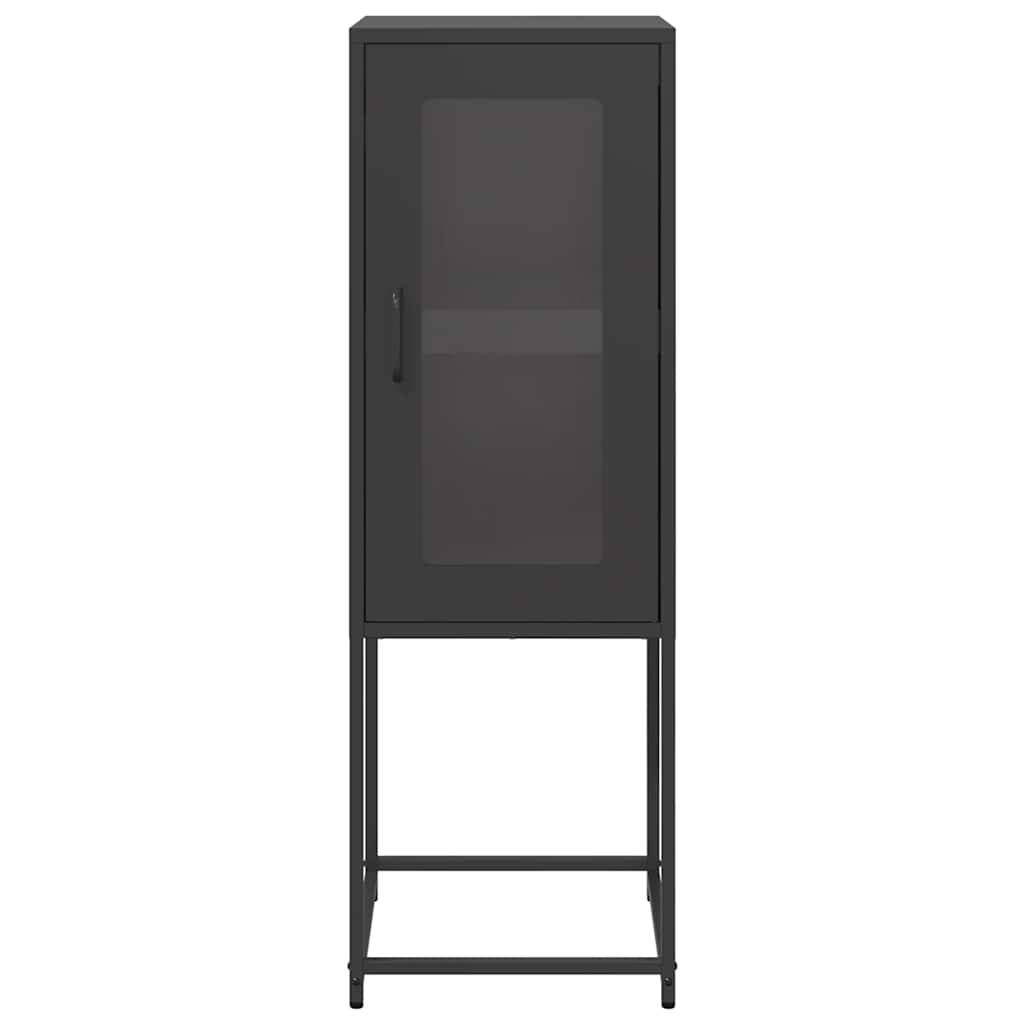 vidaXL Komoda Czarna 36x39x107 cm Stal walcowana na zimno